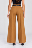 Belted Pleat Detail Pants