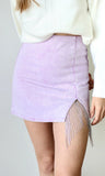 Rhinestone Fringe Mini Skirt