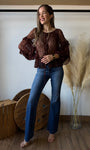 Lace Blouse With Tiered Ruffles