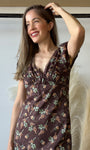 Brown Flower Dress