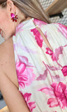 Floral Print Halter Maxi Dress