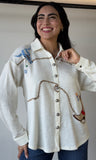 Western Embroidered Button Down Shirt