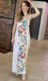 Flower Print Linen Dress