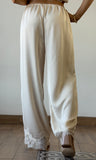 Lace Trim Hem Pants