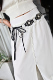 Ruffle Maxi Skirt and Belt