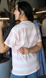 Short Slv Stripe Graphic T-shirt