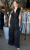 Satin Tie Jumpsuit