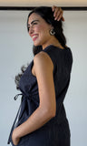 Sleeveless Surplice Stripe Top