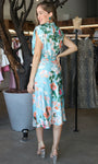 Mock Neck Sleeveless Midi Dress