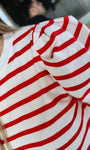 Red Stripe Sweater Top