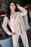 Embroided Button Blouse