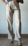 Linen Tailored Wide-leg Pant