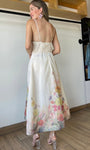 Organza Floral Print Maxi Dress