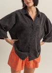 Oversized Button Down Collared Shirt