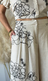 Embroidered Floral Pants