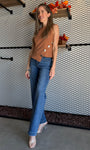 Squared Cut Button Blouse