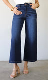 High Rise Crop Wide Jeans