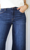 High Rise Crop Wide Jeans