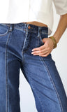 Mid Rise Wide Leg Jeans