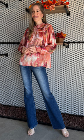 Flowy Blouse With Neck Tie