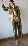 Gold Satin Pants