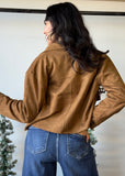 Cropped Faux Suede Jacket
