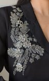 Black Rhinestone Detail Blazer