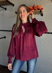 Ruffle And Tie Front Detail Blouse