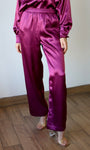 Burgundy Satin Pants