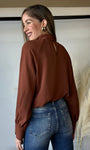 Brick Long Sleeve Blouse