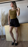 Pleated Waist Woven Shorts