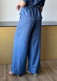 Blue Linen Pants