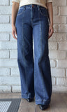 Mid Rise Wide Leg Jeans