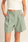 High Waist Pleated Chic Shorts