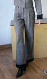 Corduroy Contrast Tweed Pants