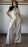 Button Down Belted Top