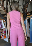 Pink Round Neck Vest