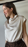 Cowl Neck Sleeveless Top