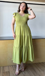 Flutter Sleeve Maxi Dress