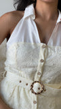 Lace Halter Belt Top