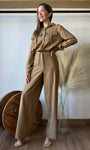 Gold Button Detail Pants