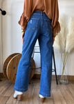 Double Buckle Straight Jeans