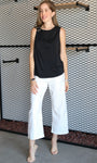 Sleeveless Top with Gold Trim
