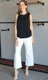 Sleeveless Top with Gold Trim