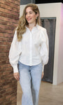 White Dress Puff Sleeve Shirt