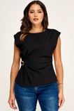 Waist Gold Trim Detail Top