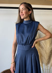 Blue Sleeveless Jumpsuit
