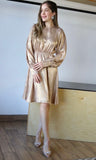 Metalic Foil Mini Dress