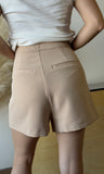 Pleated Waist Woven Shorts