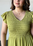 Flutter Sleeve Maxi Dress